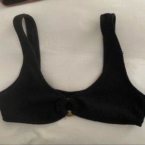 Black ring Bikini Top